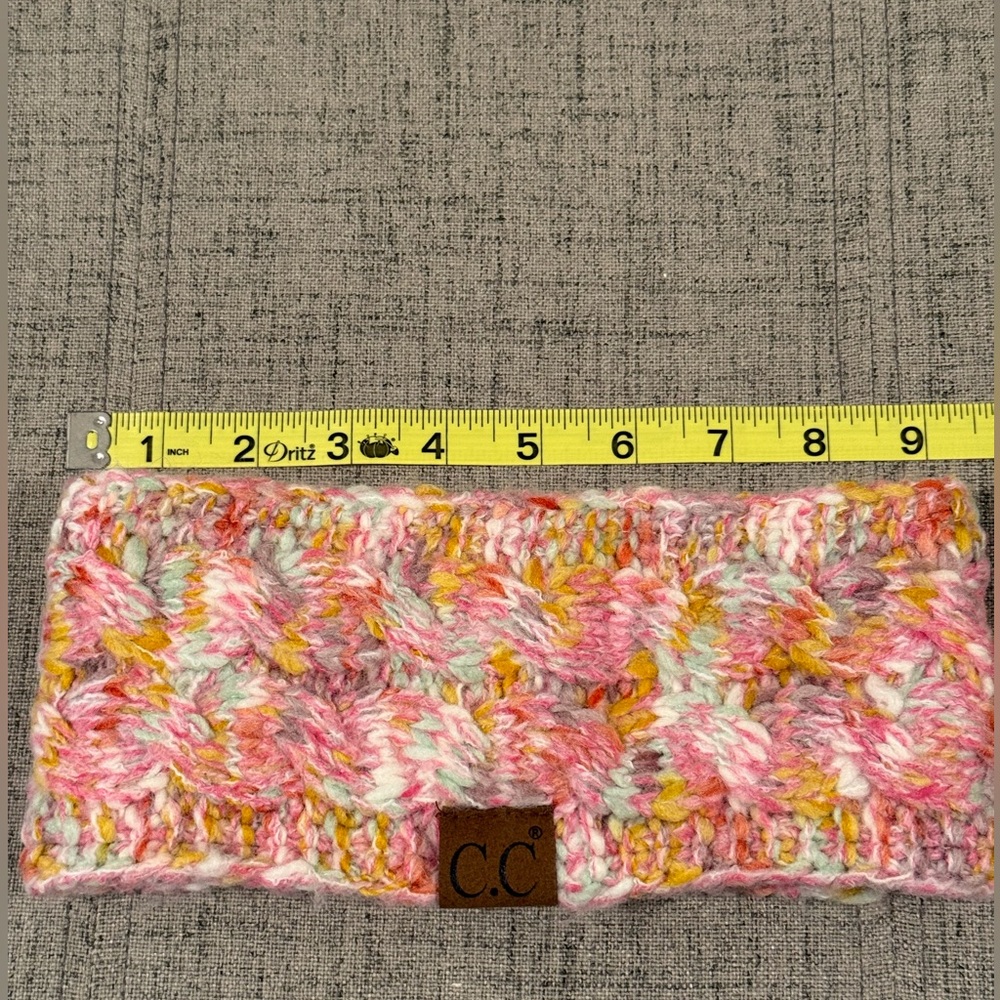 CC CABLE-KNIT FLEECE LINED HEAD WRAP - WOMEN'S WINTER EAR WARMER NWT - Picture 4 of 5